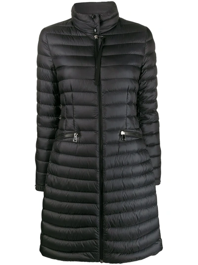 Moncler Sable Lightweight Down Quilted Puffer Coat In Black