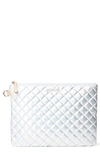 Mz Wallace Metro Pouch In Silver