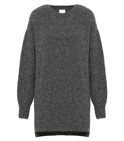 Anine Bing Kyle Long Sleeve Sweater Dress In Grey