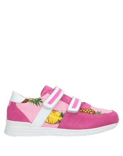 Dolce & Gabbana Kids' Sneakers In Fuchsia