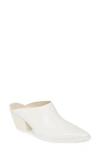 Matisse Cammy Pointy Toe Mule In White Leather