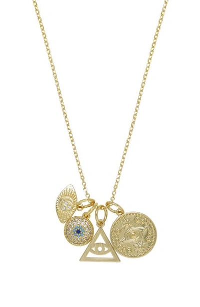 Ettika Eye Charms Pendant Necklace In Gold