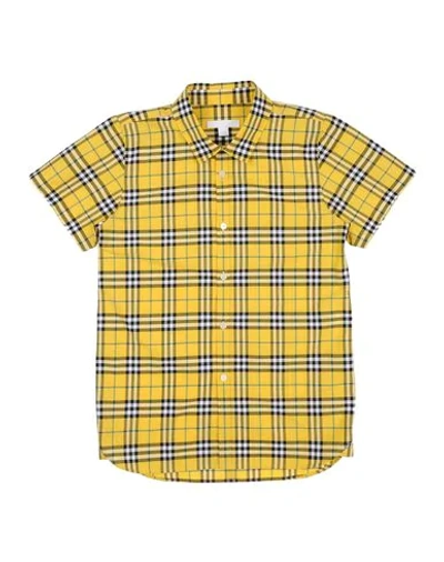 Burberry Kids' Patterned Shirt In Yellow