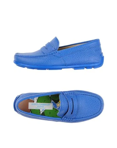 Dolce & Gabbana Kids' Loafers In Pastel Blue
