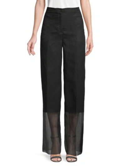 Akris Wide-leg Silk Pants In Black