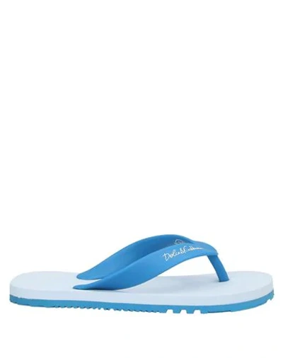 Dolce & Gabbana Kids' Flip Flops In Blue