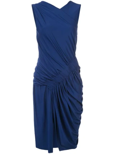 Jason Wu Collection Ruched Jersey Sheath Dress In Blue