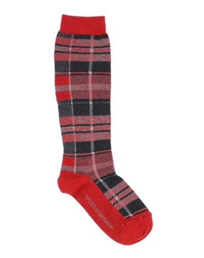 Dolce & Gabbana Kids' Short Socks In Red