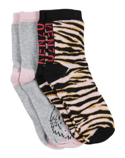 Kenzo Kids' Short Socks In Light Grey