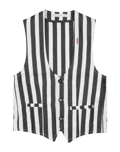 Grey Daniele Alessandrini Kids' Vests In Black