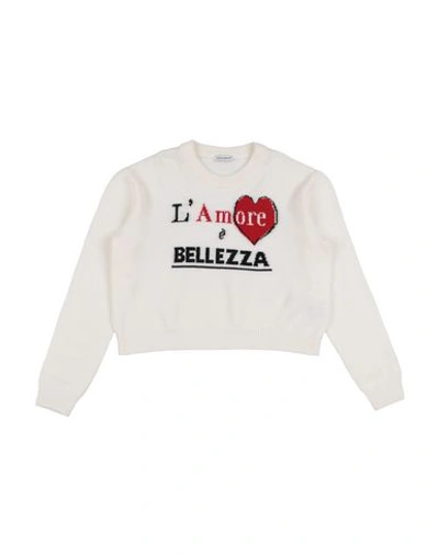 Dolce & Gabbana Kids' Sweaters In White