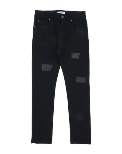 Paolo Pecora Kids' Denim Pants In Black