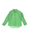 Mc2 Saint Barth Kids' Solid Color Shirt In Light Green