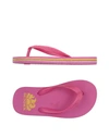 Sundek Kids' Toe Strap Sandals In Fuchsia