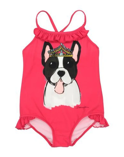 Dolce & Gabbana Kids' One-piece Swimsuits In Red
