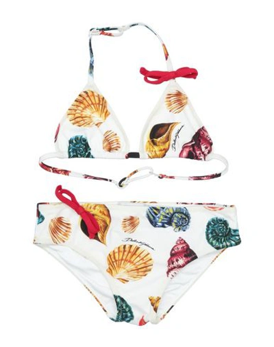 Dolce & Gabbana Kids' Bikini Bottoms In White