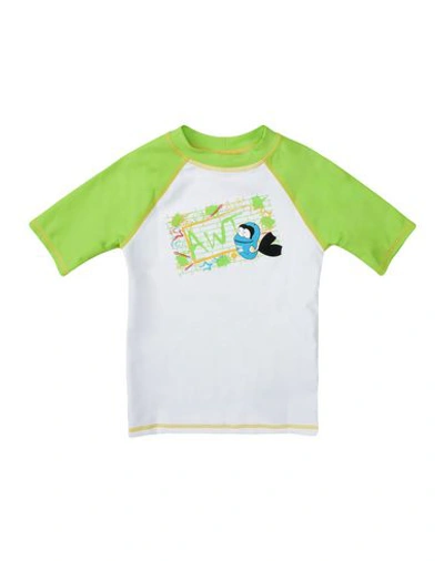 Arena Kids' Sun Protection Top In Acid Green