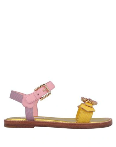Dolce & Gabbana Kids' Sandals In Yellow