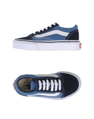 Vans Kids' Old Skool Canvas And Leather Trainers 5-7 Years In Navy/blue/white