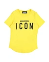 Dsquared2 Kids' T-shirts In Yellow