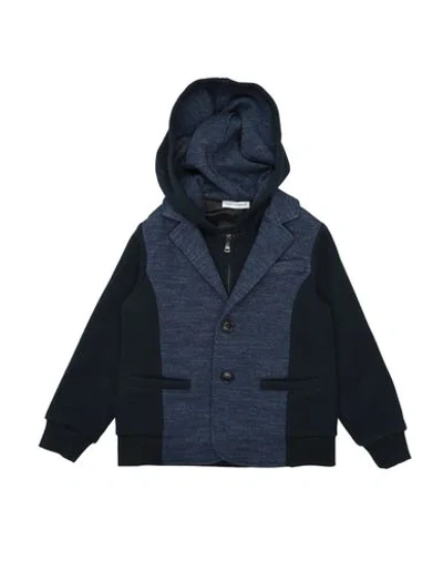 Dolce & Gabbana Kids' Hooded Sweatshirt In Dark Blue
