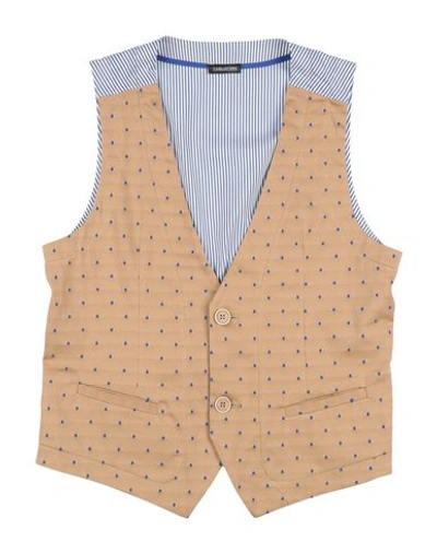 Tagliatore Kids' Vests In Beige