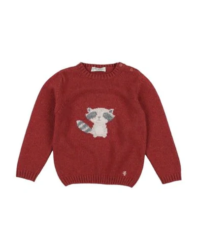 Pili Carrera Kids' Sweater In Brick Red