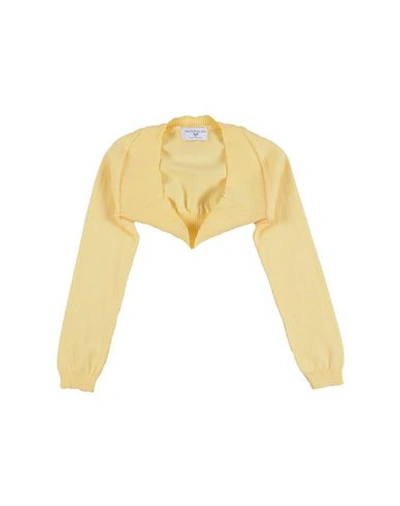 Monnalisa Babies' Wrap Cardigans In Yellow