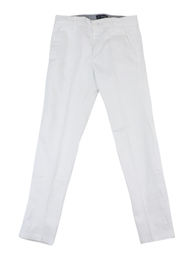 Jeckerson Kids' Cotton Trousers In White
