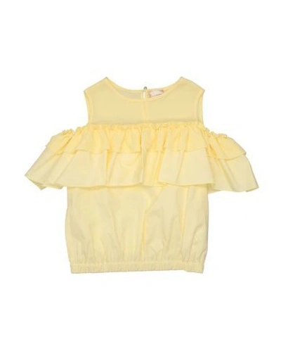 Elisabetta Franchi Kids' Blouses In Yellow
