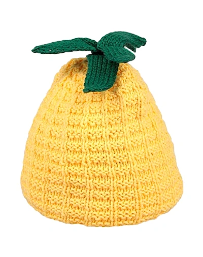 Dolce & Gabbana Babies' Hats In Yellow