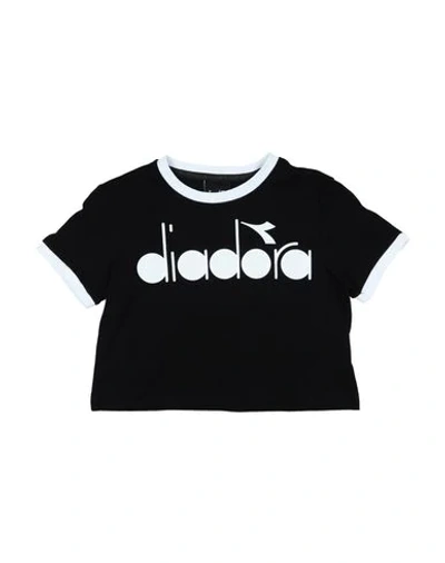 Diadora Kids' T-shirt In Black