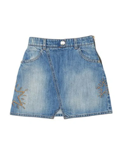 Elisabetta Franchi Kids' Denim Skirt In Blue