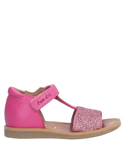 Pom D'api Babies' Sandals In Fuchsia