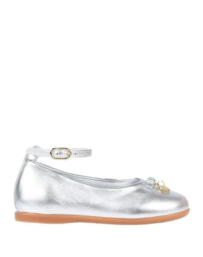 Dolce & Gabbana Babies' Ballet Flats In Silver