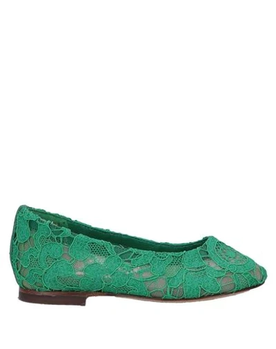 Dolce & Gabbana Babies' Ballet Flats In Green