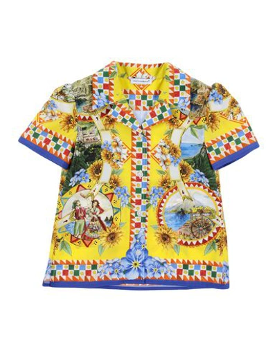 Dolce & Gabbana Kids'  Toddler Girl Shirt Yellow Size 7 Cotton