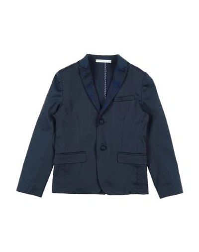 Grey Daniele Alessandrini Kids' Suit Jackets In Blue