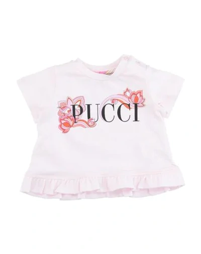 Emilio Pucci Babies' T-shirts In Pink