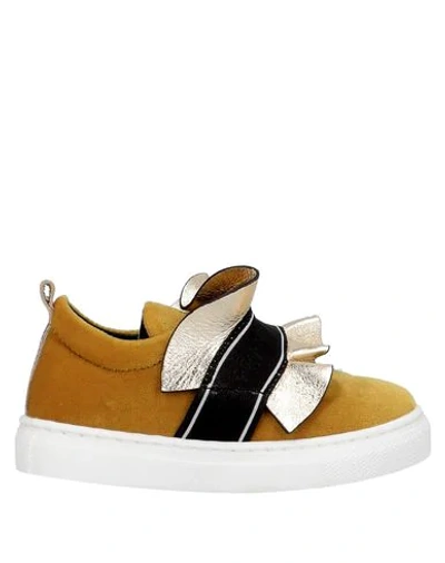 Fendi Babies' Sneakers In Ocher