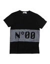 Numero 00 Kids' T-shirts In Black
