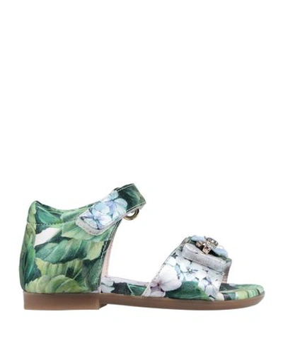 Dolce & Gabbana Babies' Sandals In Green