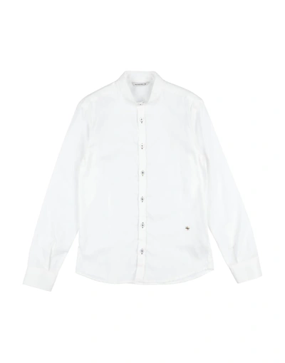 Manuel Ritz Kids' Cotton And Linen Shirt In White