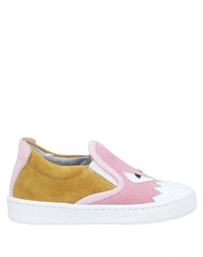 Fendi Babies' Sneakers In Pastel Pink