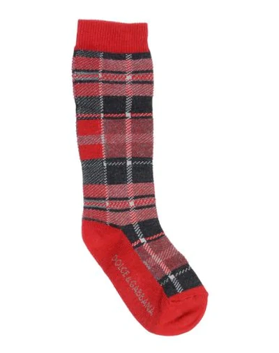 Dolce & Gabbana Babies' Short Socks In Red