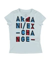 Armani Exchange Kids' T-shirts In White