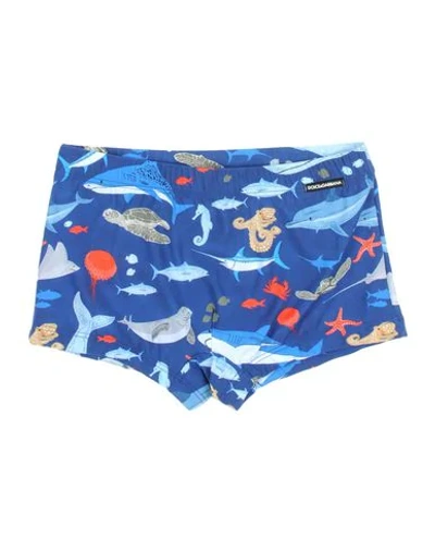 Dolce & Gabbana Kids' Swim Shorts In Dark Blue