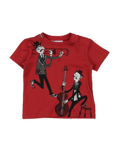 Dolce & Gabbana Babies' T-shirts In Maroon