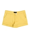 Twinset Babies'  Toddler Girl Shorts & Bermuda Shorts Yellow Size 6 Cotton, Elastane