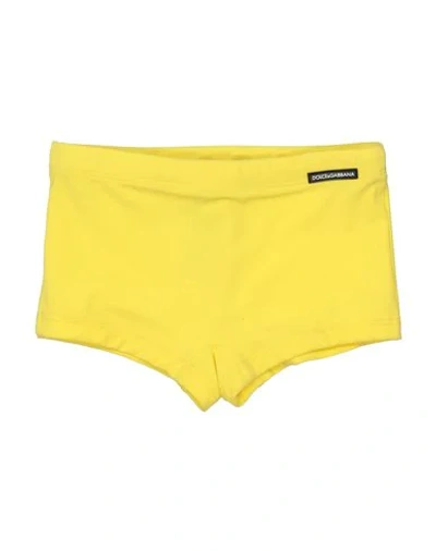 Dolce & Gabbana Babies' Swim Shorts In Yellow